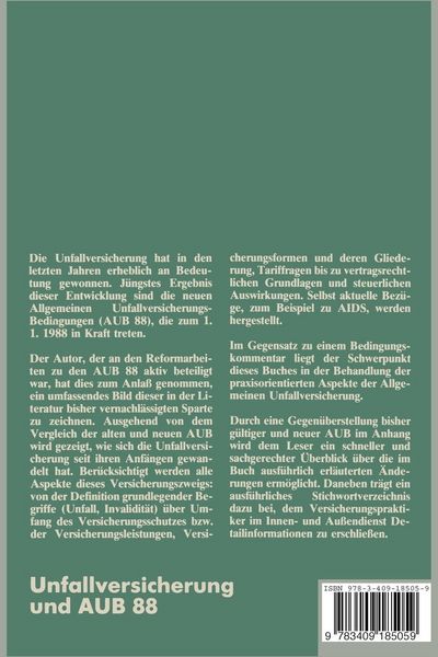 Produktbild: Unfallversicherung und AUB 88