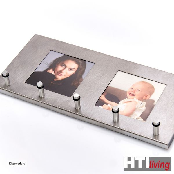 Produktbild: HTI-Living Schl&uuml;sselboard mit Fotorahmen, Edelstahl Edelstahl