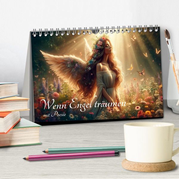 Produktbild: Wenn Engel tr&auml;umen (Tischkalender 2027 DIN A5 quer), CALVENDO Monatskalender