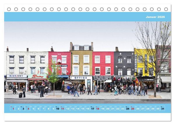 Produktbild: London Fassade 2026 (Tischkalender 2026 DIN A5 quer), CALVENDO Monatskalender