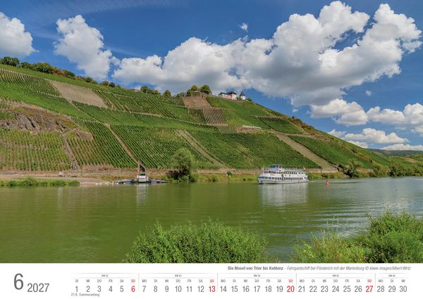 Produktbild: Die Mosel von Trier bis Koblenz 2026 Bildkalender A3 Spiralbindung