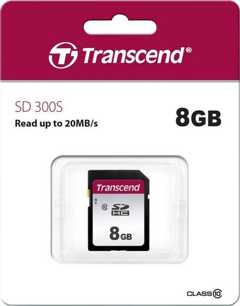 Produktbild: Transcend Premium 300S SDHC-Karte 8GB Class 10, UHS-I, UHS-Class 1