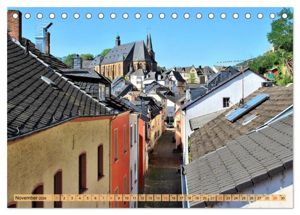 Produktbild: Saarburg - Ein sehenswertes St&auml;dtchen an der Saar (Tischkalender 2026 DIN A5 quer), CALVENDO Monatskalender