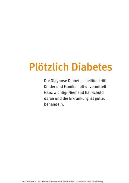 Produktbild: Das Kinder-Diabetes-Buch