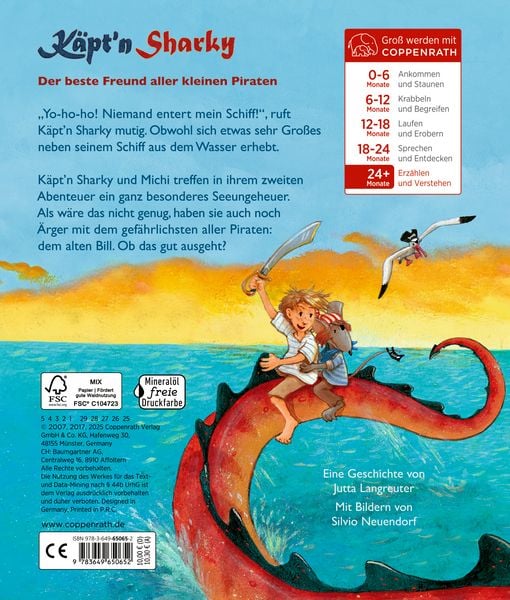 Produktbild: K&auml;pt'n Sharky &ndash; Das geheimnisvolle Seeungeheuer (Pappbilderbuch)