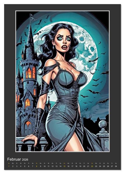 Produktbild: Die Schreckensschwestern vom Hotel Horror (Wandkalender 2026 DIN A4 hoch), CALVENDO Monatskalender