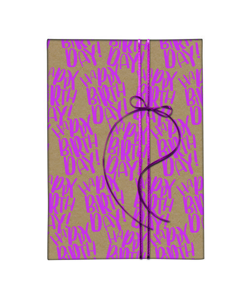 Produktbild: Geschenkpapier "Happy Birthday", rosa