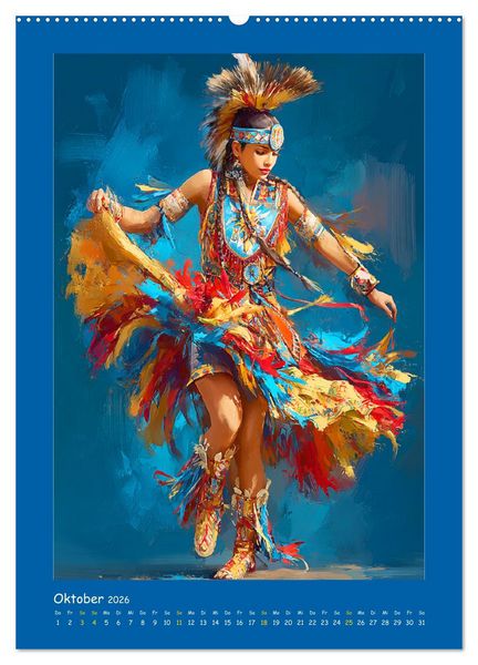 Produktbild: Omaha-Tanz. Grastanz der amerikanischen Ureinwohner (hochwertiger Premium Wandkalender 2026 DIN A2 hoch), Kunstdruck in Hochglanz
