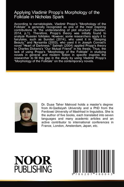 Produktbild: Applying Vladimir Propp's Morphology of the Folktale in Nicholas Spark