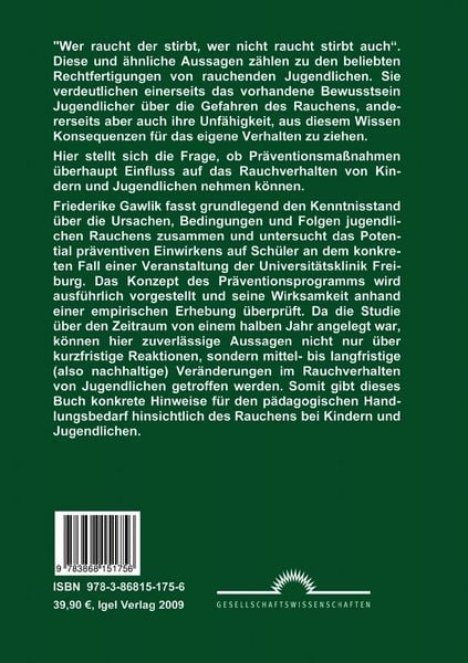 Produktbild: M&ouml;glichkeiten der Raucherpr&auml;vention bei Jugendlichen