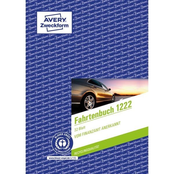 Produktbild: AVERY Zweckform Fahrtenbuch f&uuml;r PKW 64 Seiten 682 Fahrten DIN A5 32 Blatt