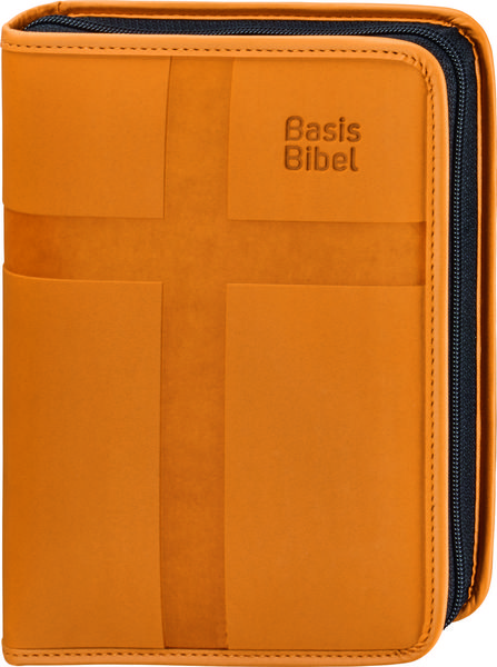 Produktbild: BasisBibel. Die Kompakte. Kunstlederh&uuml;lle mit Rei&szlig;verschluss. orange