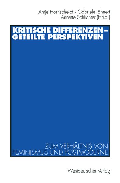 Produktbild: Kritische Differenzen &mdash; geteilte Perspektiven