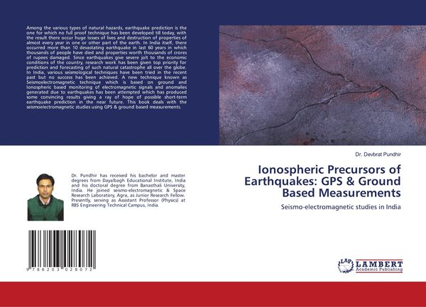 Produktbild: Ionospheric Precursors of Earthquakes: GPS & Ground Based Measurements