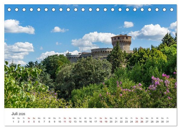 Produktbild: Motive der Toskana (Tischkalender 2026 DIN A5 quer), CALVENDO Monatskalender