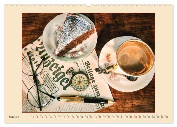 Produktbild: Im Caf&eacute; Nostalgie (Wandkalender 2026 DIN A2 quer), CALVENDO Monatskalender