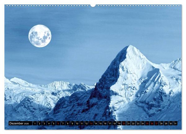 Produktbild: Das Dreigestirn im Berner Oberland. Eiger, M&ouml;nch und Jungfrau (hochwertiger Premium Wandkalender 2026 DIN A2 quer), Kunstdruck in Hochglanz