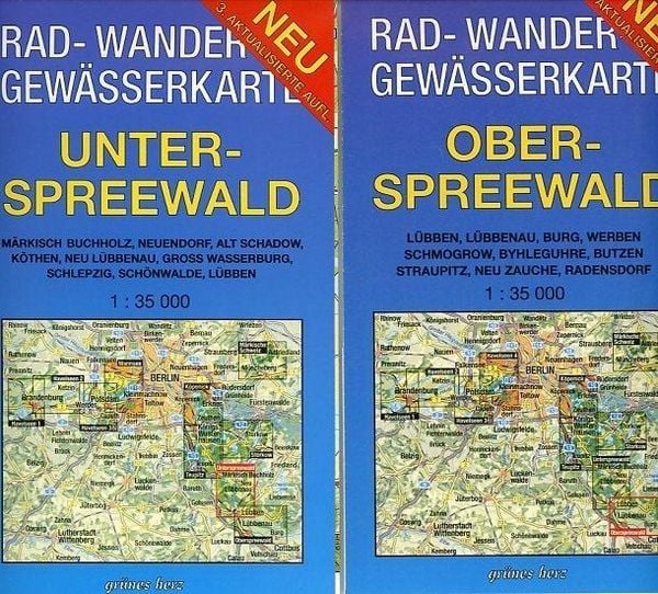Produktbild: Spreewald 1 : 35 000 Rad-, Wander- und Gewässerkarten-Set