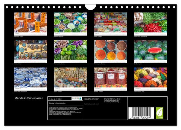 Produktbild: M&auml;rkte in S&uuml;dostasien (Wandkalender 2026 DIN A4 quer), CALVENDO Monatskalender
