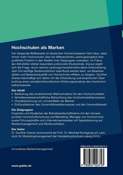 Produktbild: Hochschulen als Marken