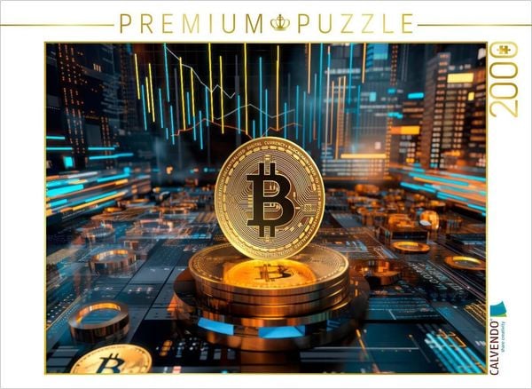CALVENDO Puzzle KRYPTO KUNST Bitcoin und Charts | 2000 Teile Lege-Größe 90x67cm Foto-Puzzle für glückliche Stunden