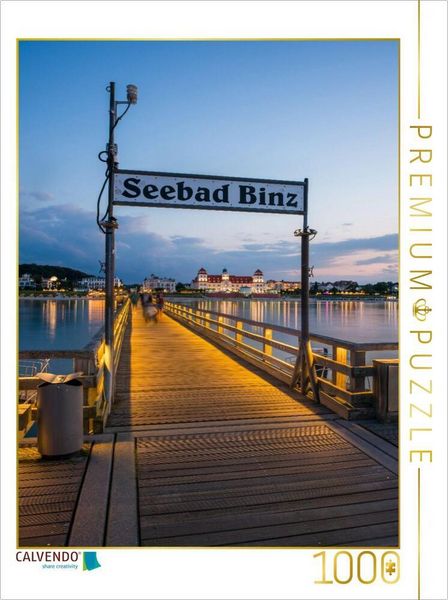 CALVENDO Puzzle Insel Rügen - Auf der Seebrücke in Binz | 1000 Teile Lege-Größe 64 × 48 cm Foto-Puzzle für glückliche Stunden