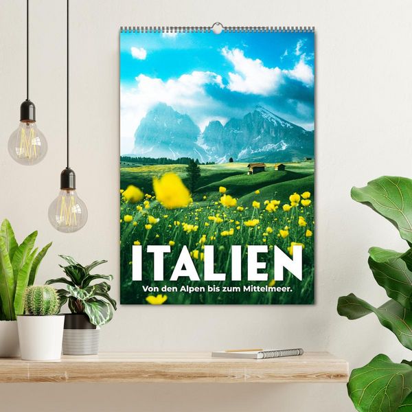 Produktbild: Italien - Von den Alpen bis zum Mittelmeer. (Wandkalender 2026 DIN A2 hoch), CALVENDO Monatskalender