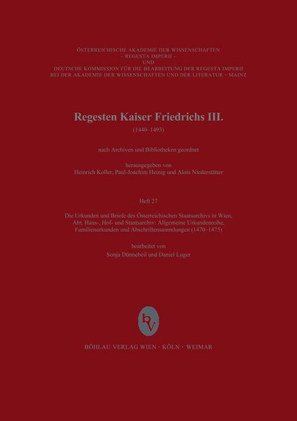 Produktbild: Die Urkunden und Briefe des &Ouml;sterreichischen Staatsarchives in Wien (1470-1475)