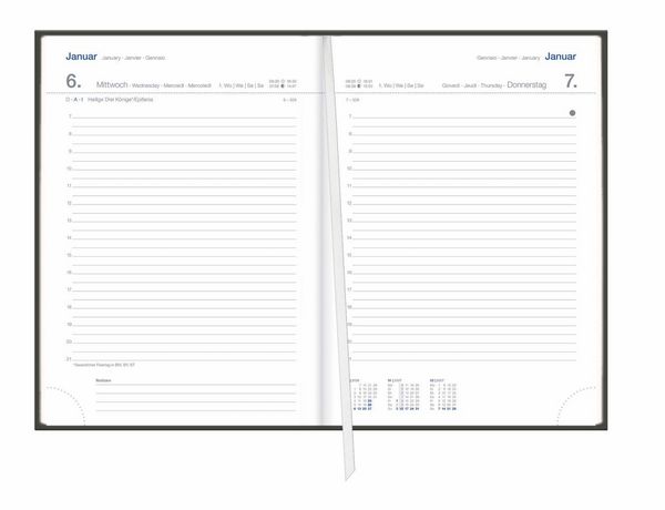 Produktbild: Tages-Cheftimer A5, schwarz 2027