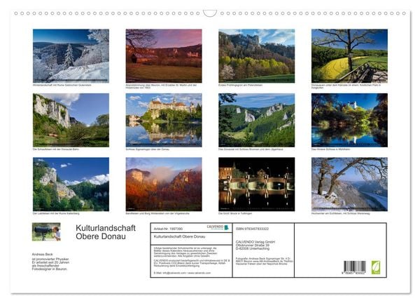 Produktbild: Kulturlandschaft Obere Donau (Wandkalender 2026 DIN A2 quer), CALVENDO Monatskalender