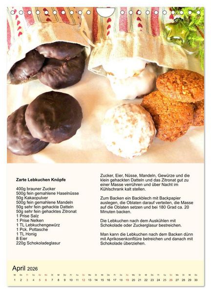 Produktbild: Pl&auml;tzchen. Kekse f&uuml;r das ganze Jahr! (Wandkalender 2026 DIN A4 hoch), CALVENDO Monatskalender