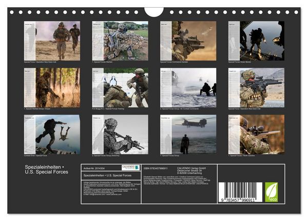 Produktbild: Spezialeinheiten &bull; U.S. Special Forces (Wandkalender 2026 DIN A4 quer), CALVENDO Monatskalender