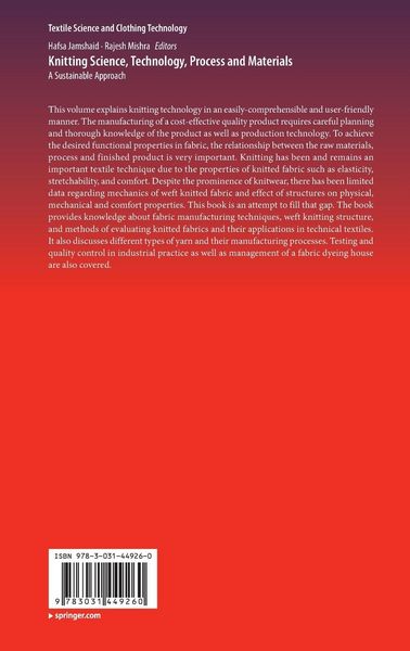 Produktbild: Knitting Science, Technology, Process and Materials