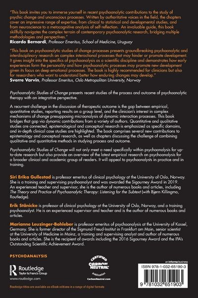 Produktbild: Psychoanalytic Studies of Change