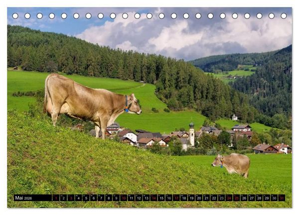 Produktbild: Pustertal - Das gr&uuml;ne Tal S&uuml;dtirols (Tischkalender 2026 DIN A5 quer), CALVENDO Monatskalender
