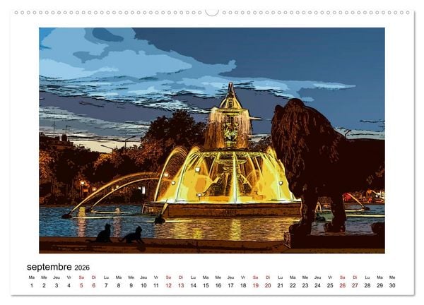 Produktbild: Berlioz et Zo&eacute; &agrave; Angers (Calendrier mural 2026 DIN A2 vertical) calendrier de bureau