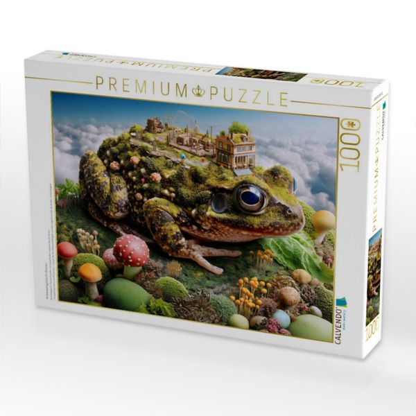 Produktbild: CALVENDO Puzzle Kr&ouml;tenk&ouml;nigreich im Gr&uuml;nen | 1000 Teile Lege-Gr&ouml;&szlig;e 64x48cm Foto-Puzzle f&uuml;r gl&uuml;ckliche Stunden
