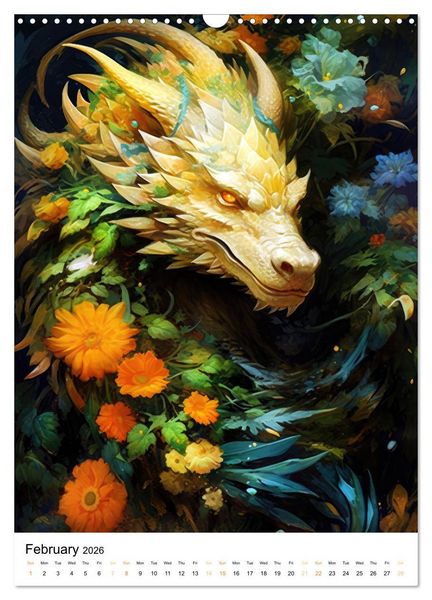 Produktbild: Mystical Drakes (Wall Calendar 2026 DIN A3 portrait), CALVENDO 12 Month Wall Calendar