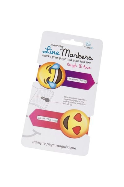 Produktbild: Line Markers (Emoji/Laugh&Love) - Magnetische Lesezeichen - 2er Set