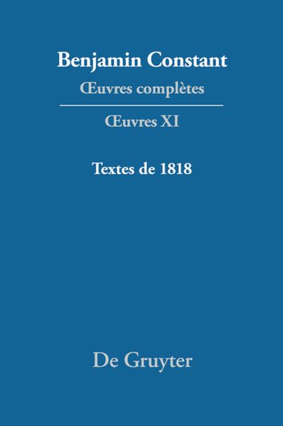 Produktbild: Textes de 1818