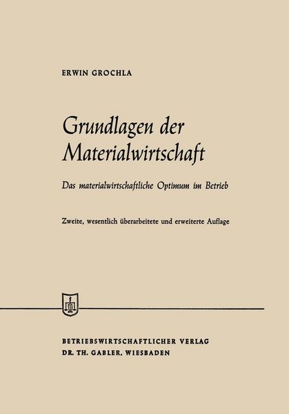 Produktbild: Grundlagen der Materialwirtschaft