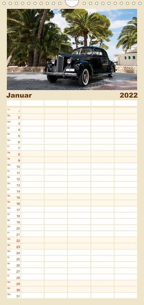Produktbild: Classic Autos - Familienplaner hoch (Wandkalender 2022 , 21 cm x 45 cm, hoch)