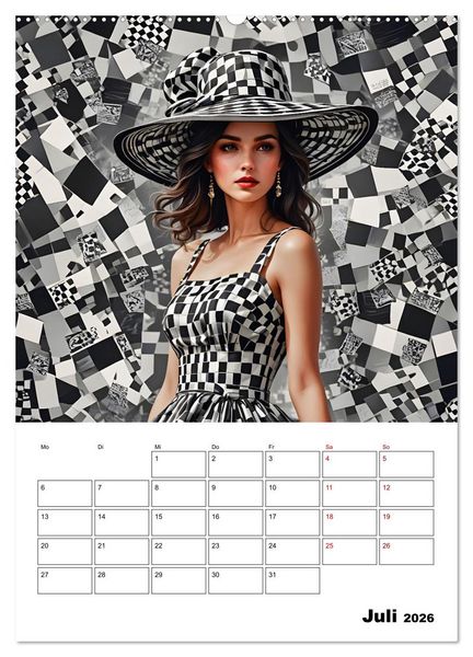 Produktbild: Schachspiel der Mode (Wandkalender 2026 DIN A2 hoch), CALVENDO Monatskalender