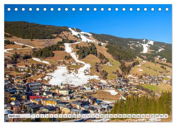 Produktbild: Gr&uuml;&szlig;e aus Saalbach (Tischkalender 2026 DIN A5 quer), CALVENDO Monatskalender