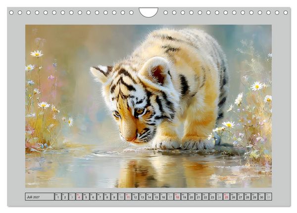 Produktbild: Tigerbabys. Kleine J&auml;ger erkunden die Welt (Wandkalender 2027 DIN A4 quer), CALVENDO Monatskalender