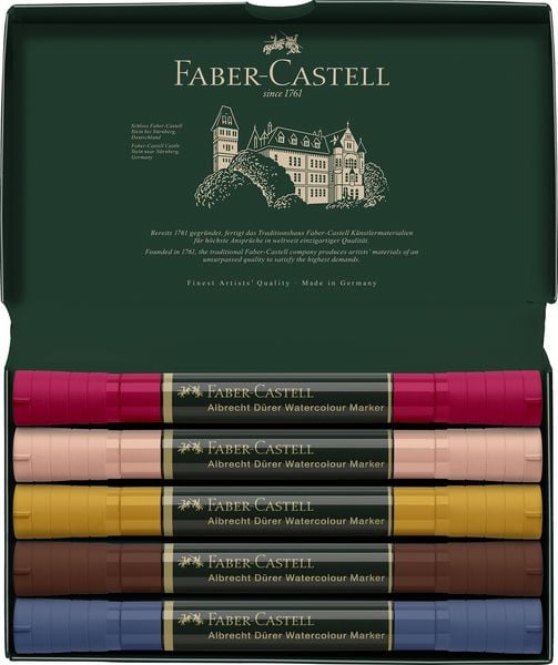 Produktbild: Faber-Castell Aquarellmarker Albrecht D&uuml;rer, 5er Set, Portrait