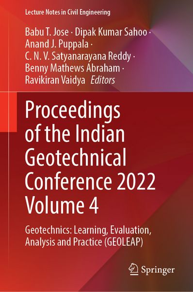 Produktbild: Proceedings of the Indian Geotechnical Conference 2022 Volume 4