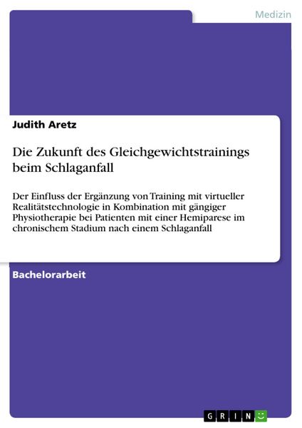 Produktbild: Die Zukunft des Gleichgewichtstrainings beim Schlaganfall