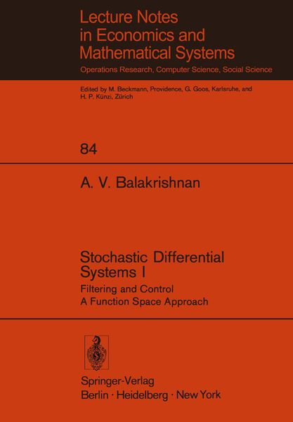 Produktbild: Stochastic Differential Systems I