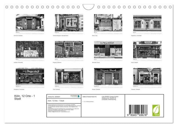Produktbild: K&ouml;ln. 12 Orte - 1 Stadt (Wandkalender 2026 DIN A4 quer), CALVENDO Monatskalender